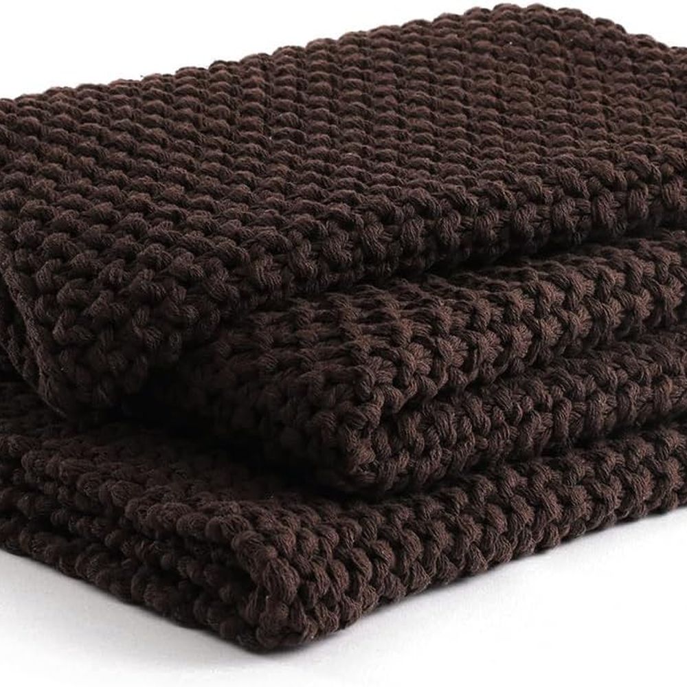 Throw Blanket Chunky Knit - Grof katoenen gebreide deken, kabelgebreide plaids