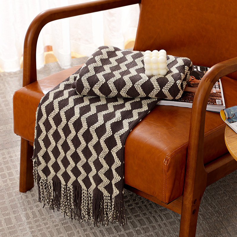 Throw Blanket Chunky Knit - 50x60 inch grijze gebreide plaid met