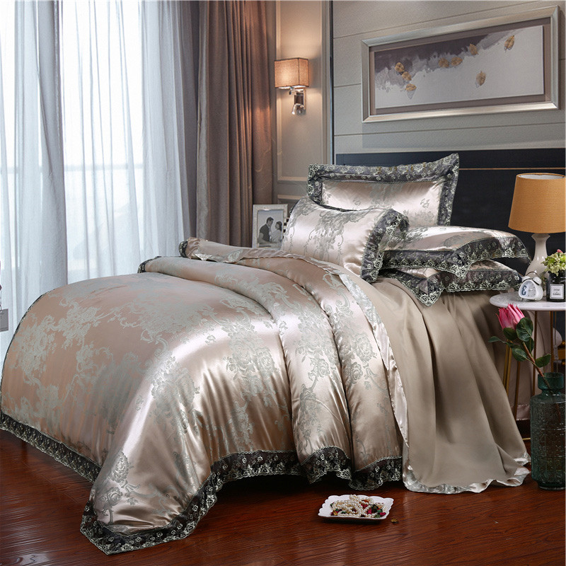 Home Textiles Store - Europese Klassieke Luxe 4-delige Beddengoedset Jacquard