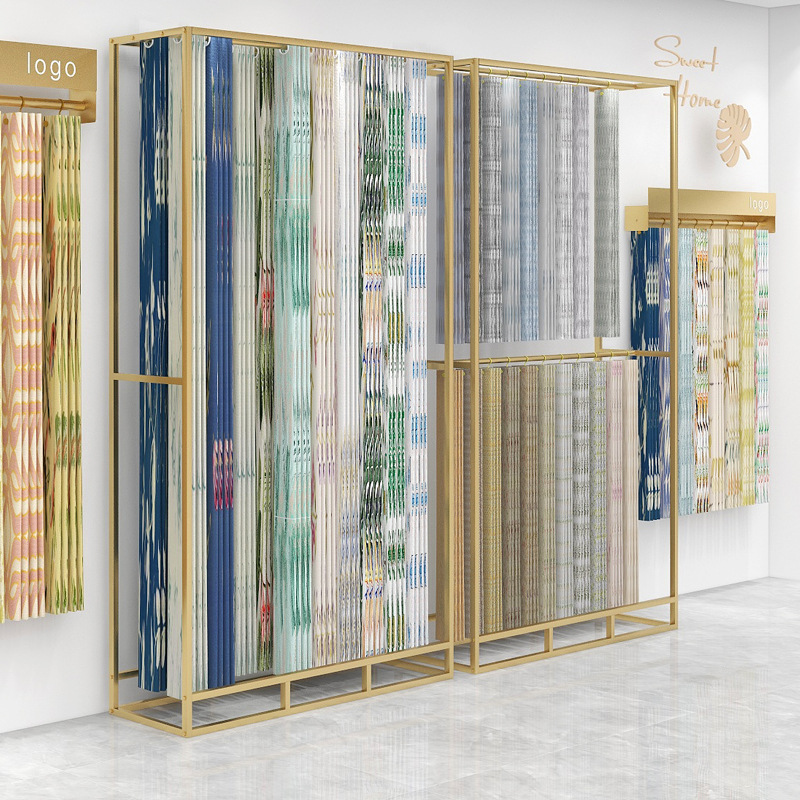 Home Textiles Exhibition - Gordijnwinkel grote displayrek, luxe tentoonstellingshal, tentoonstelling