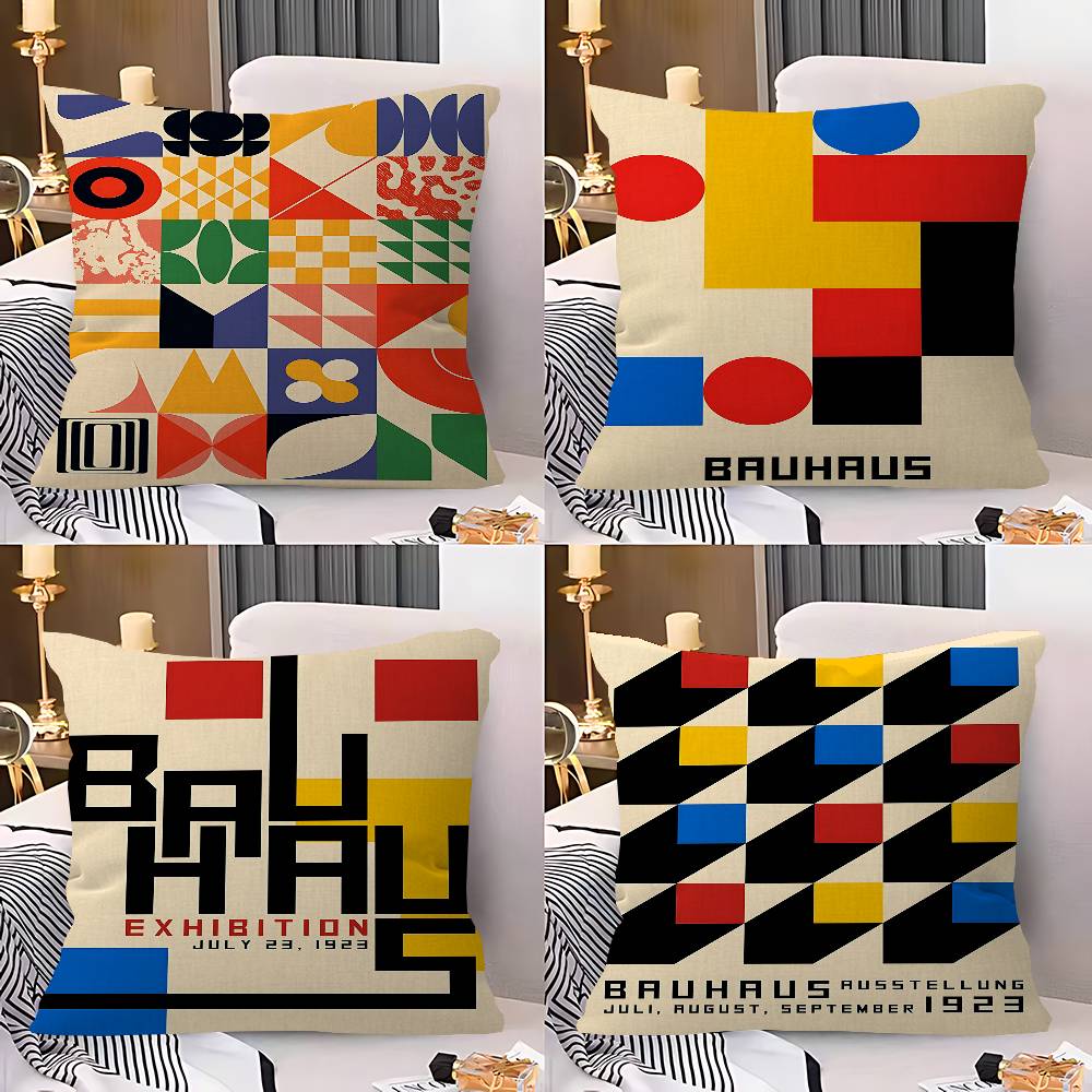 Home Textiles Exhibition - Abstract Bauhaus Tentoonstelling Kussenhoes Auto Sierkussen