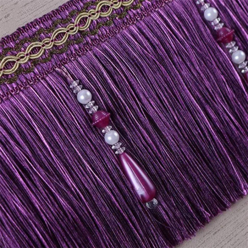 Home Textiles Luxury Curtains - Luxe Exquisite Kralen Kwastje Trim Fringe