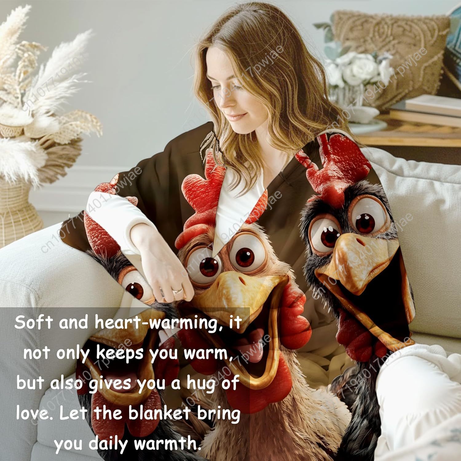 Kippen deken cadeaus voor vrou - Home Textiles Blanket recensie en prijs