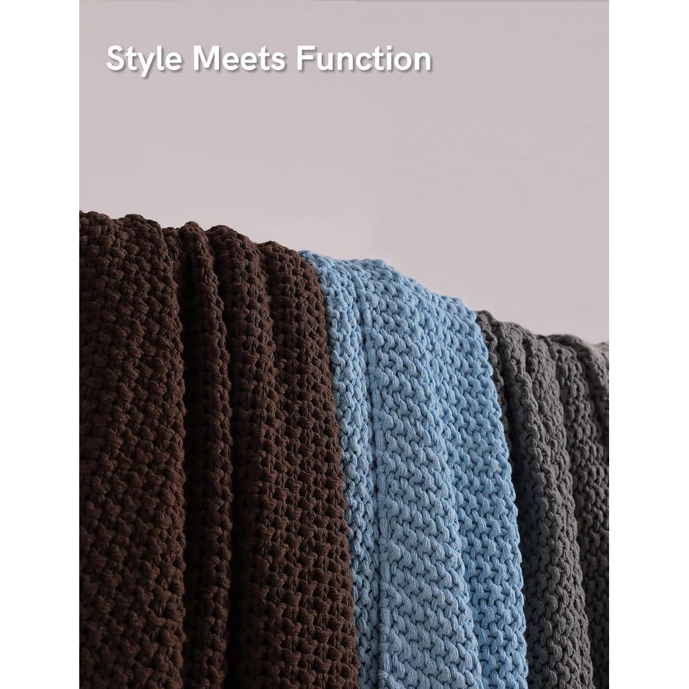 Grof katoenen gebreide deken,  - Throw Blanket Chunky Knit recensie en prijs