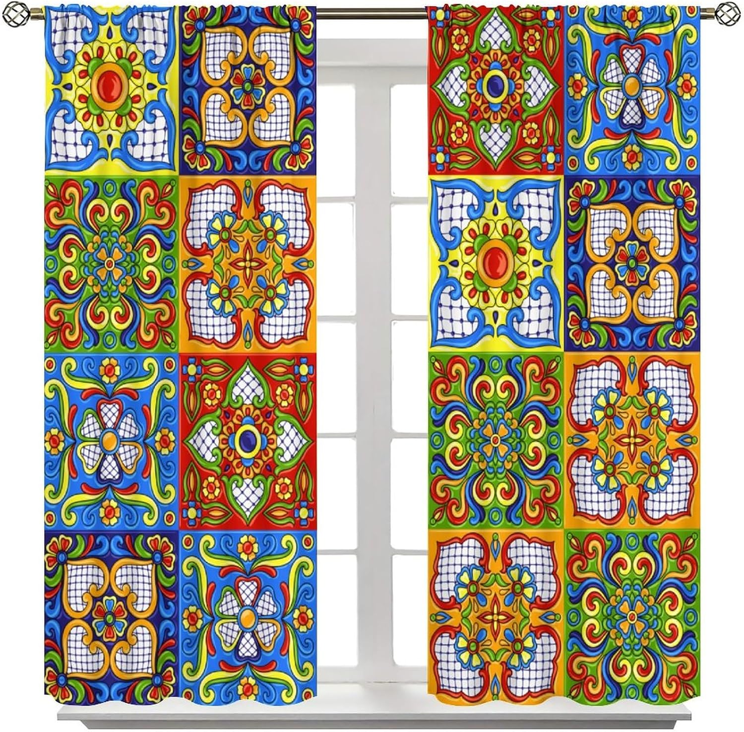 Luxe Boheemse Marokkaanse patr - Home Textiles Luxury Curtains recensie en prijs