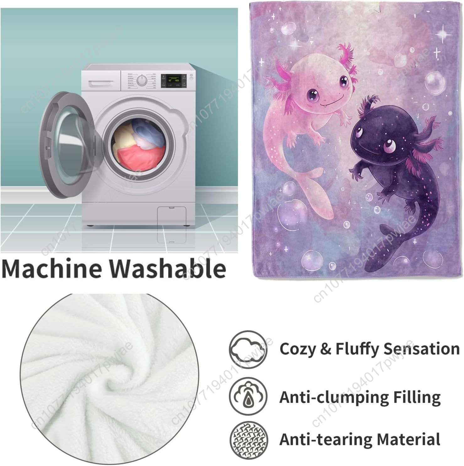 Axolotl Deken Schattig Axolotl - Home Textiles Blanket recensie en prijs