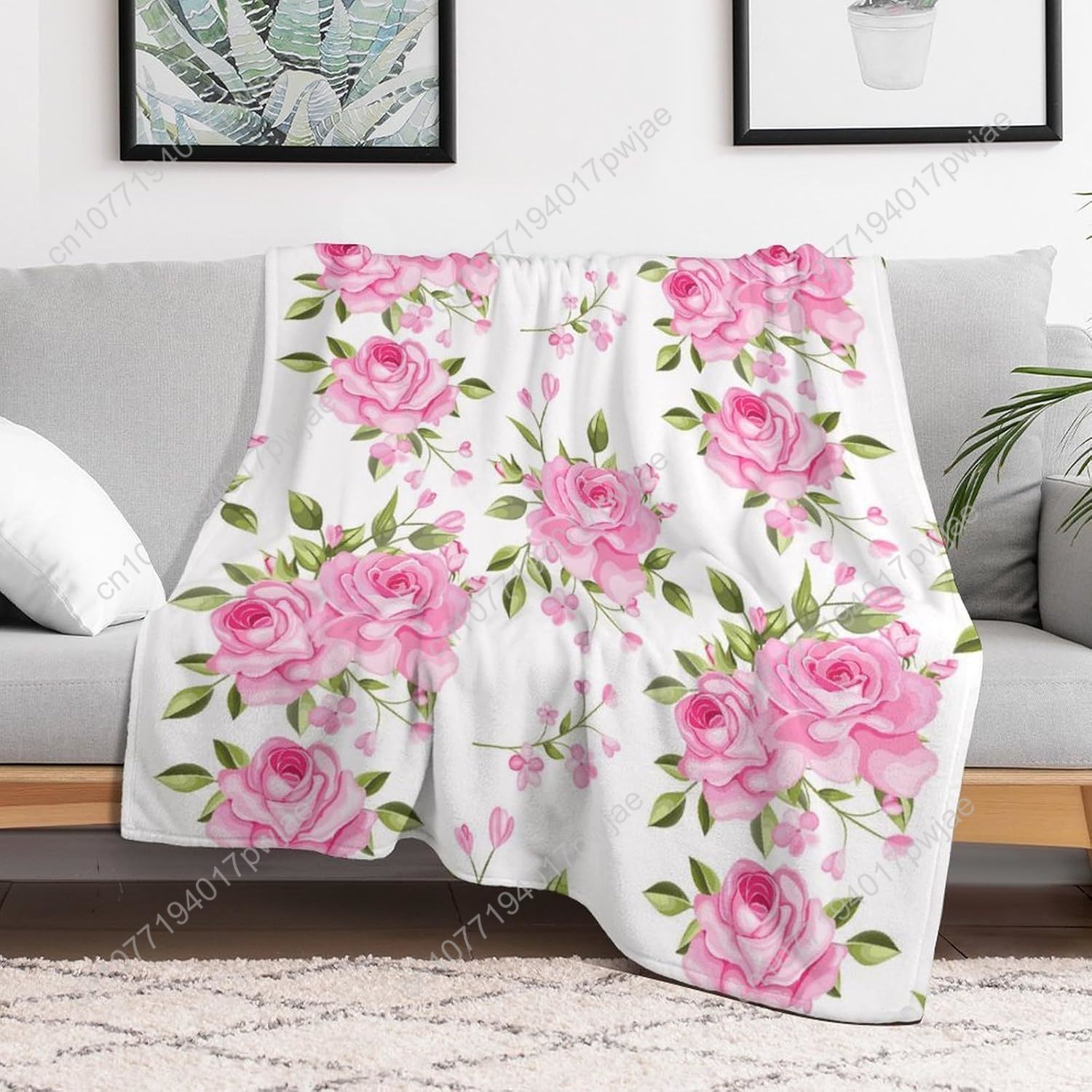 Roze bloem gooien deken bloeme - Home Textiles Blanket recensie en prijs