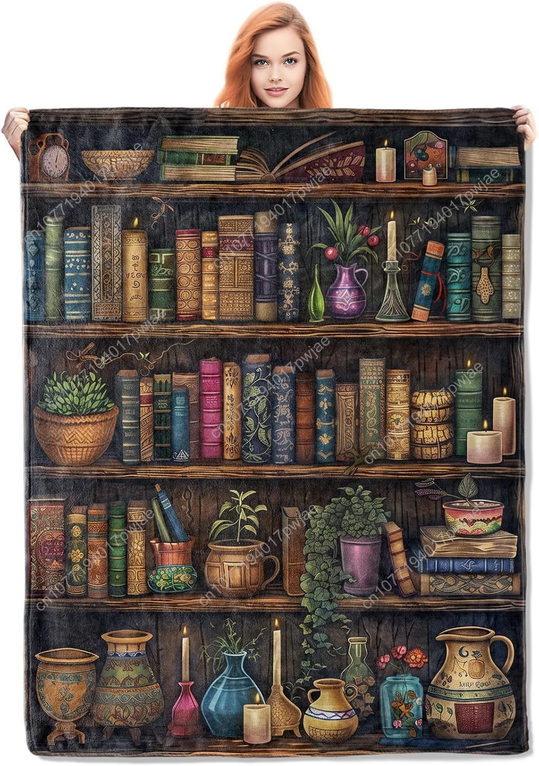 Vintage boekenplankdeken Lezen - Home Textiles Blanket recensie en prijs