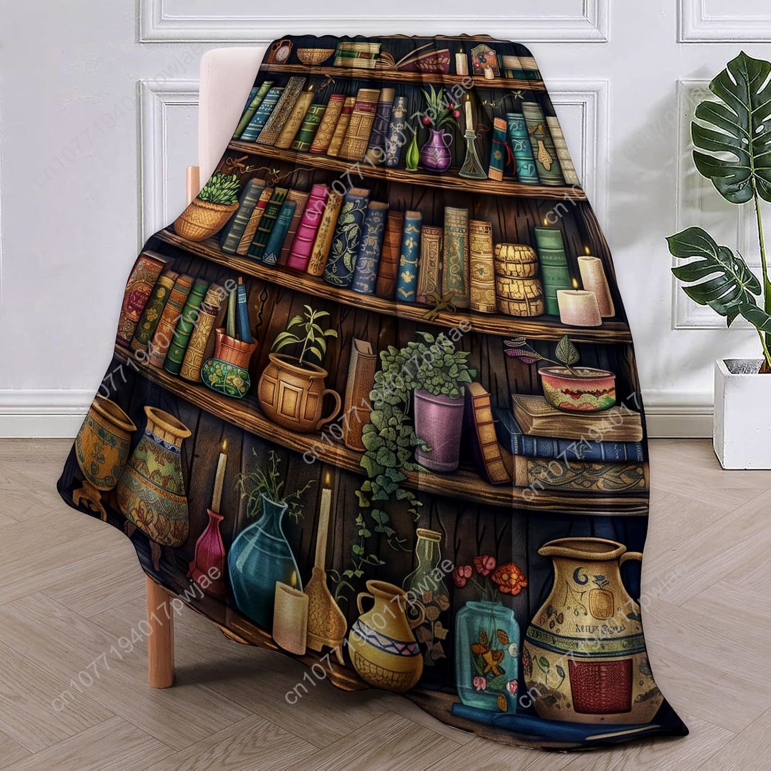 Vintage boekenplankdeken Lezen - Home Textiles Blanket recensie en prijs