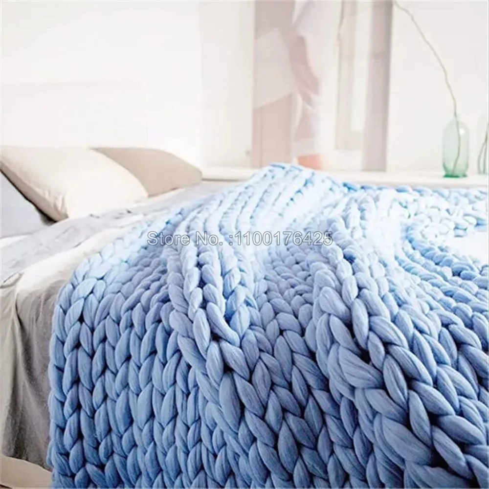 Grijze zachte gebreide deken w - Throw Blanket Chunky Knit recensie en prijs