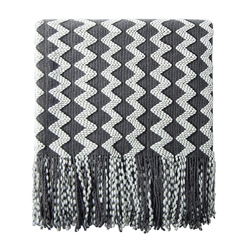50x60 inch grijze gebreide pla - Throw Blanket Chunky Knit recensie en prijs