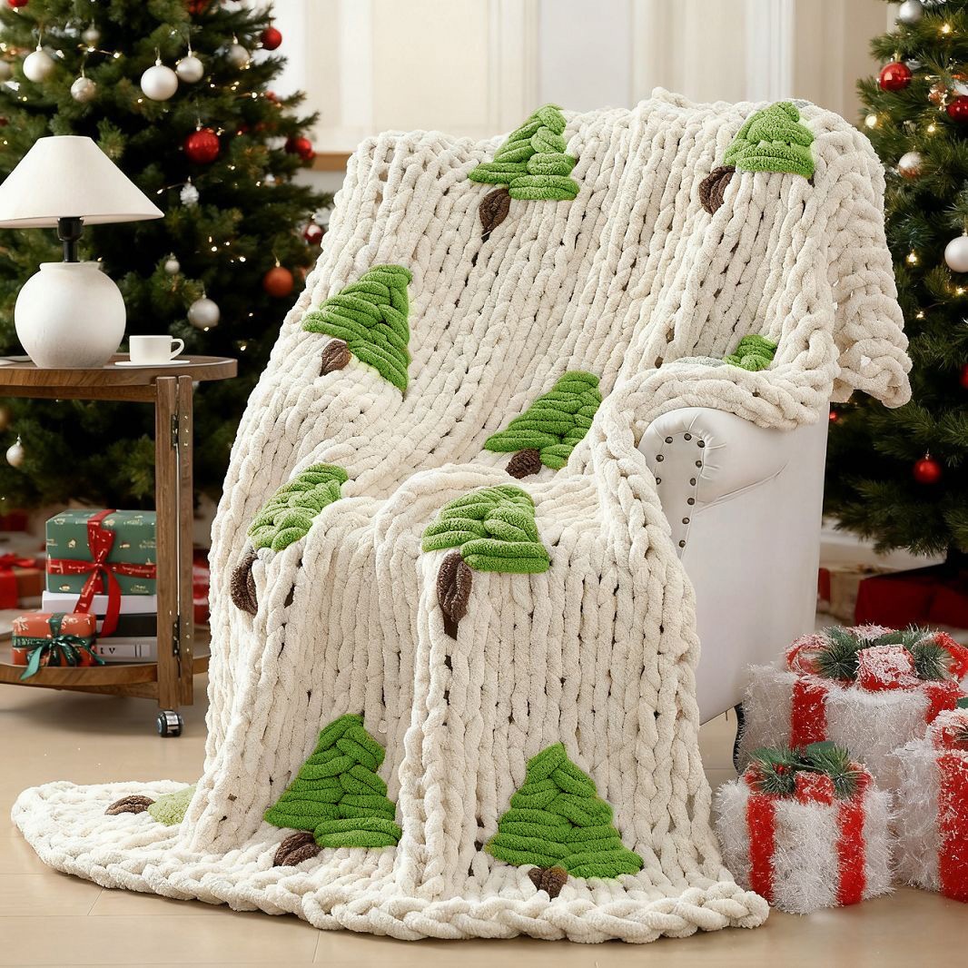 Handgebreide deken voor bed Ke - Throw Blanket Chunky Knit recensie en prijs