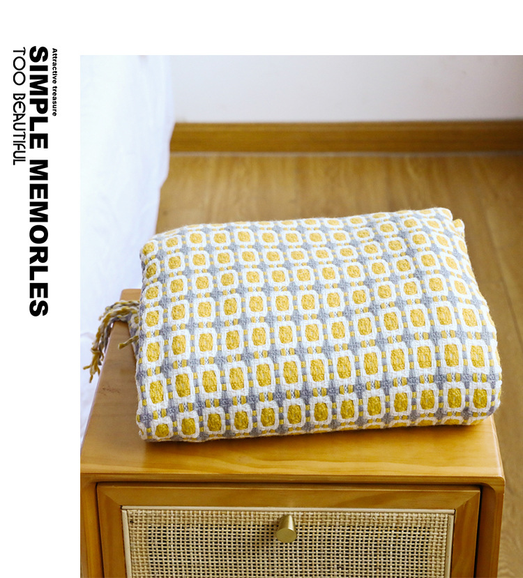 Mosterdgeel Nordic Gebreide Go - Throw Blanket Chunky Knit recensie en prijs