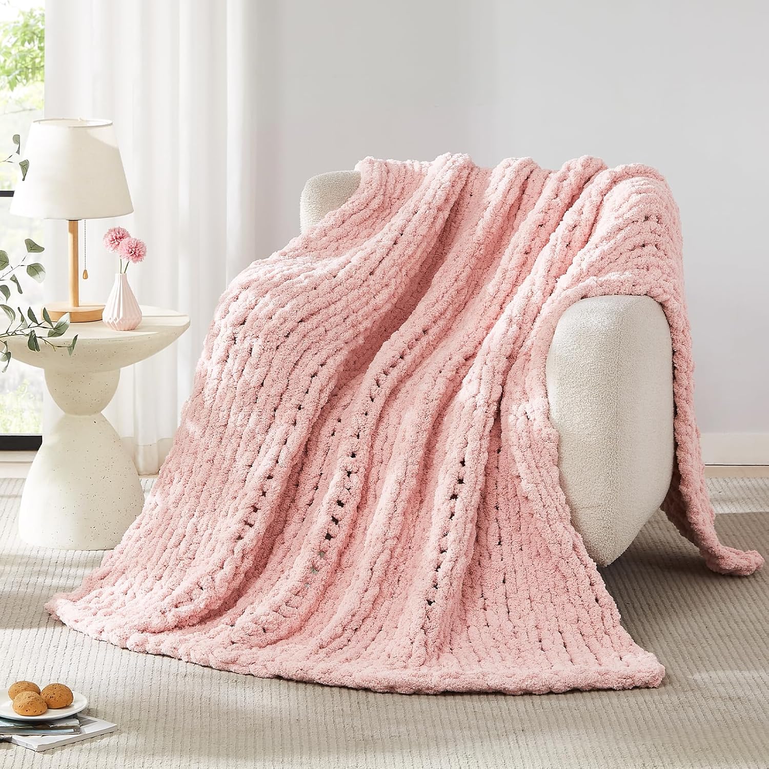 Grof gebreide deken gooien Che - Throw Blanket Chunky Knit recensie en prijs