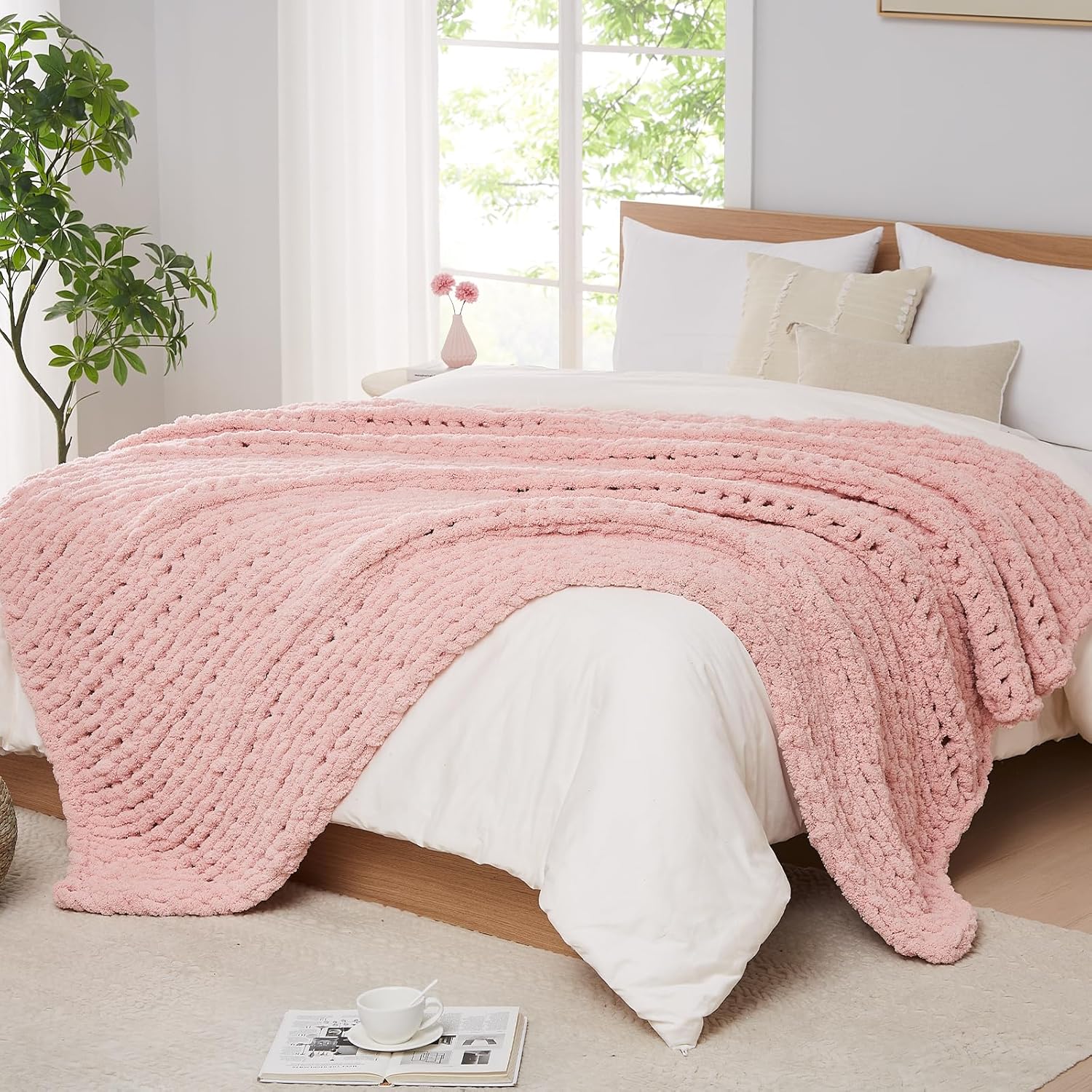 Grof gebreide deken gooien Che - Throw Blanket Chunky Knit recensie en prijs