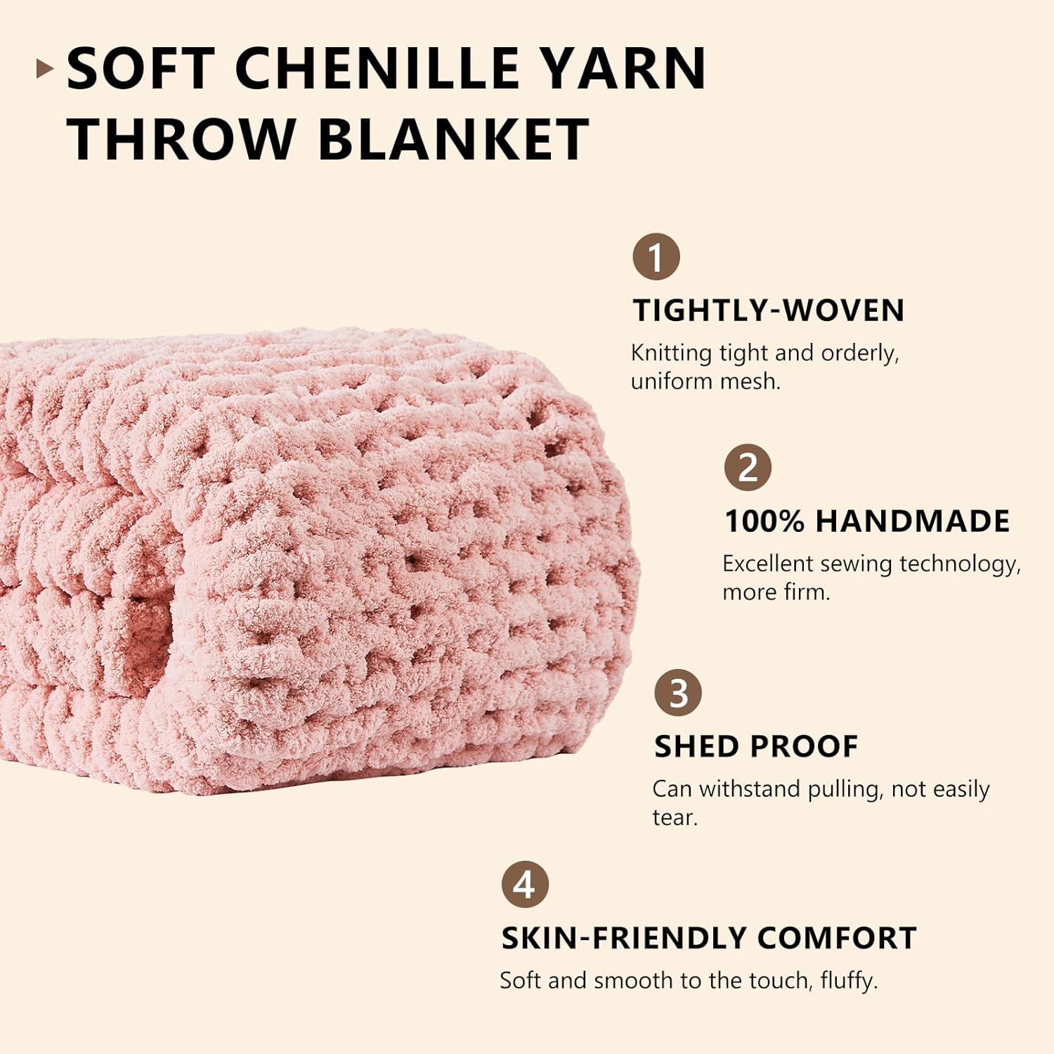 Grof gebreide deken gooien Che - Throw Blanket Chunky Knit recensie en prijs