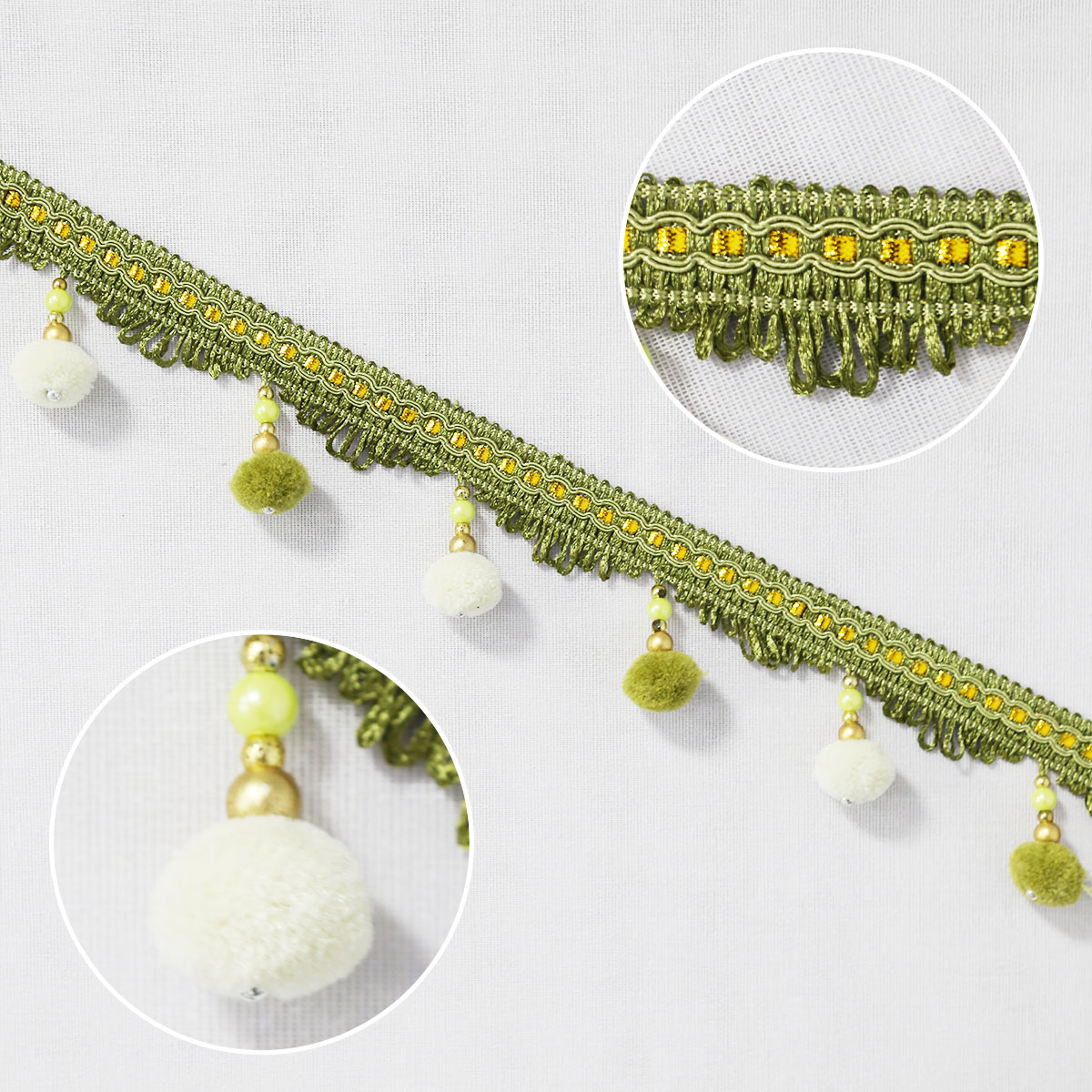 2M Pom Pom & Kraalversierde Go - Home Textiles Luxury Curtains recensie en prijs