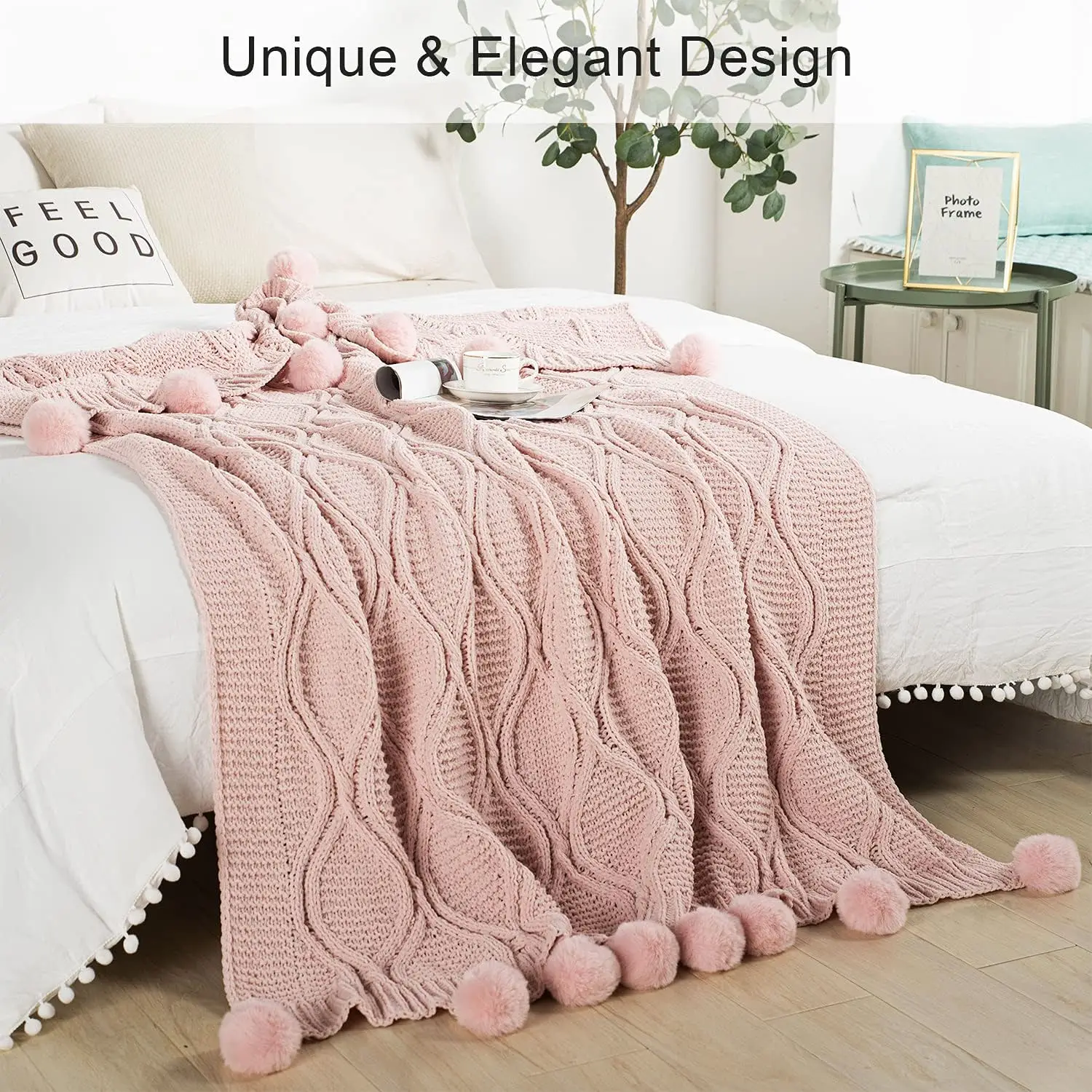 Luxe dikke gebreide deken met  - Throw Blanket Chunky Knit recensie en prijs