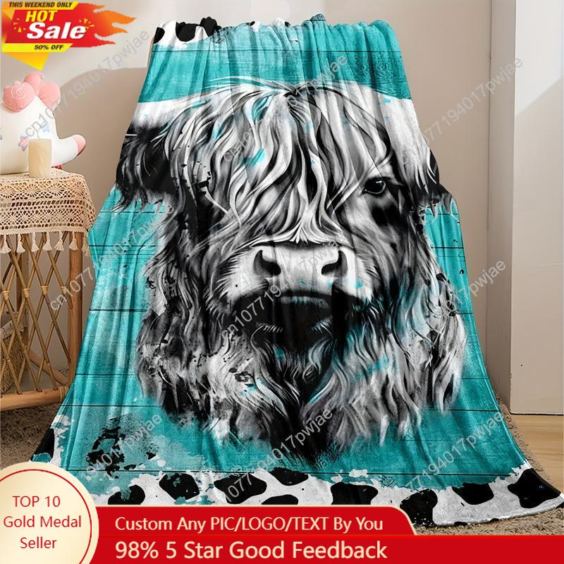 Gezellige zachte Highland Cow  - Throw Blanket Chunky Knit recensie en prijs