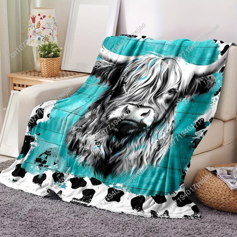 Gezellige zachte Highland Cow  - Throw Blanket Chunky Knit recensie en prijs