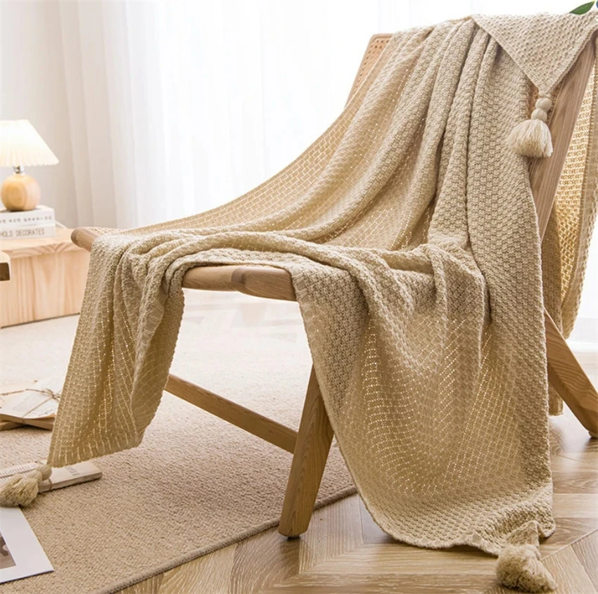 Nordic Dekens voor Bed Slaapba - Throw Blanket Chunky Knit recensie en prijs