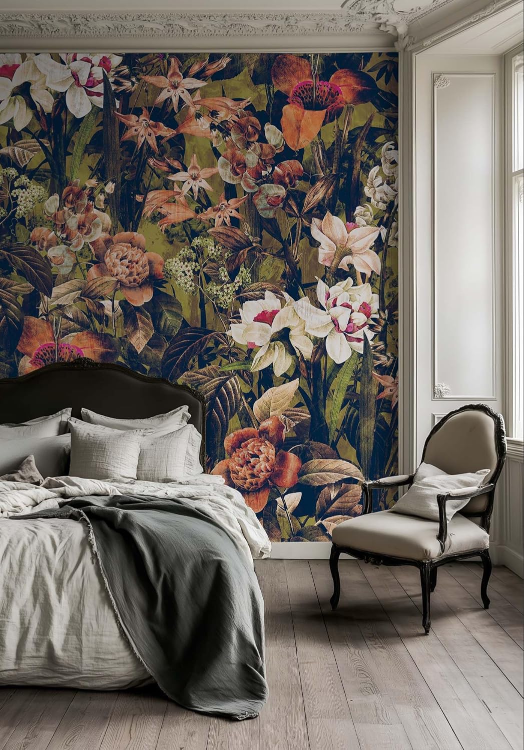 Luxe bloementapijt bed achterg - Home Textiles Luxury Curtains recensie en prijs