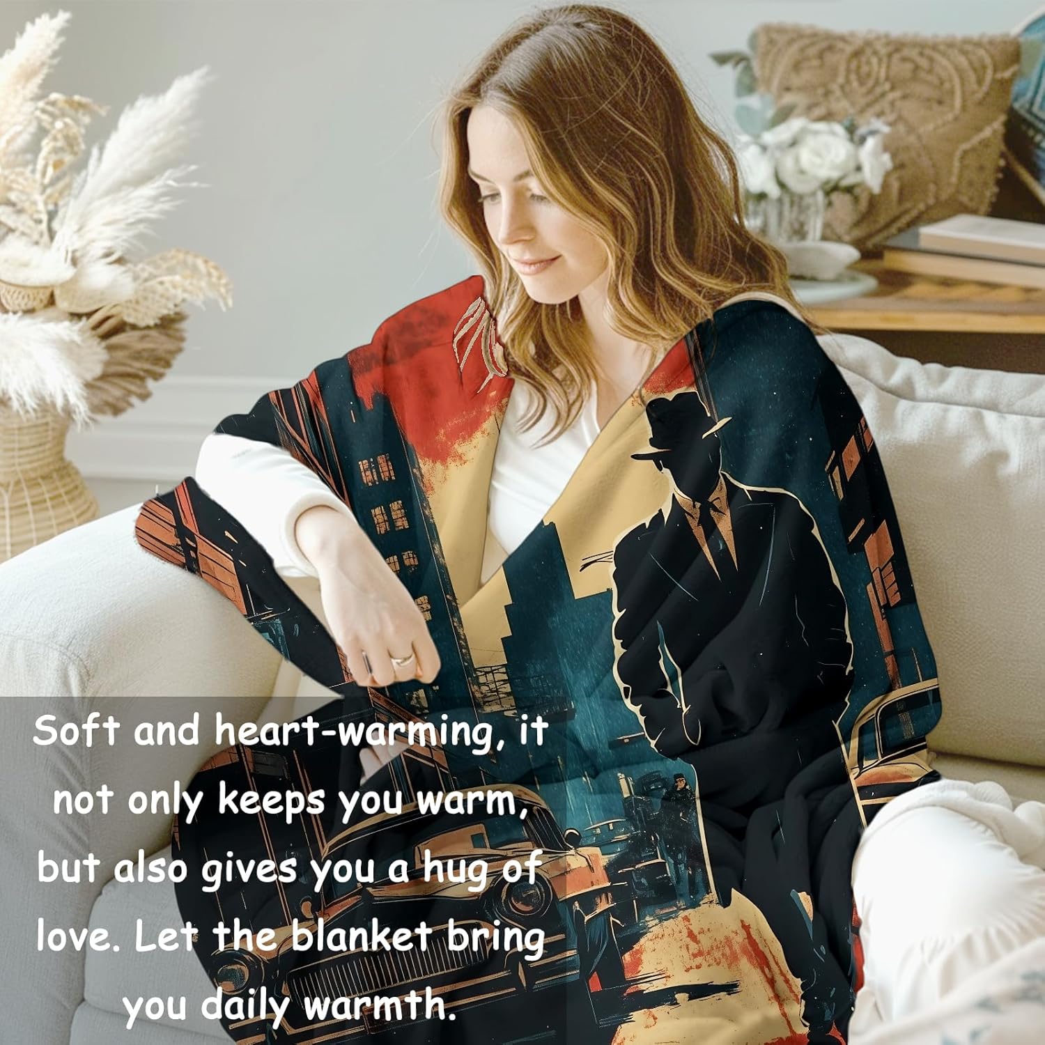 Noir Detective Deken Cadeaus v - Home Textiles Blanket recensie en prijs