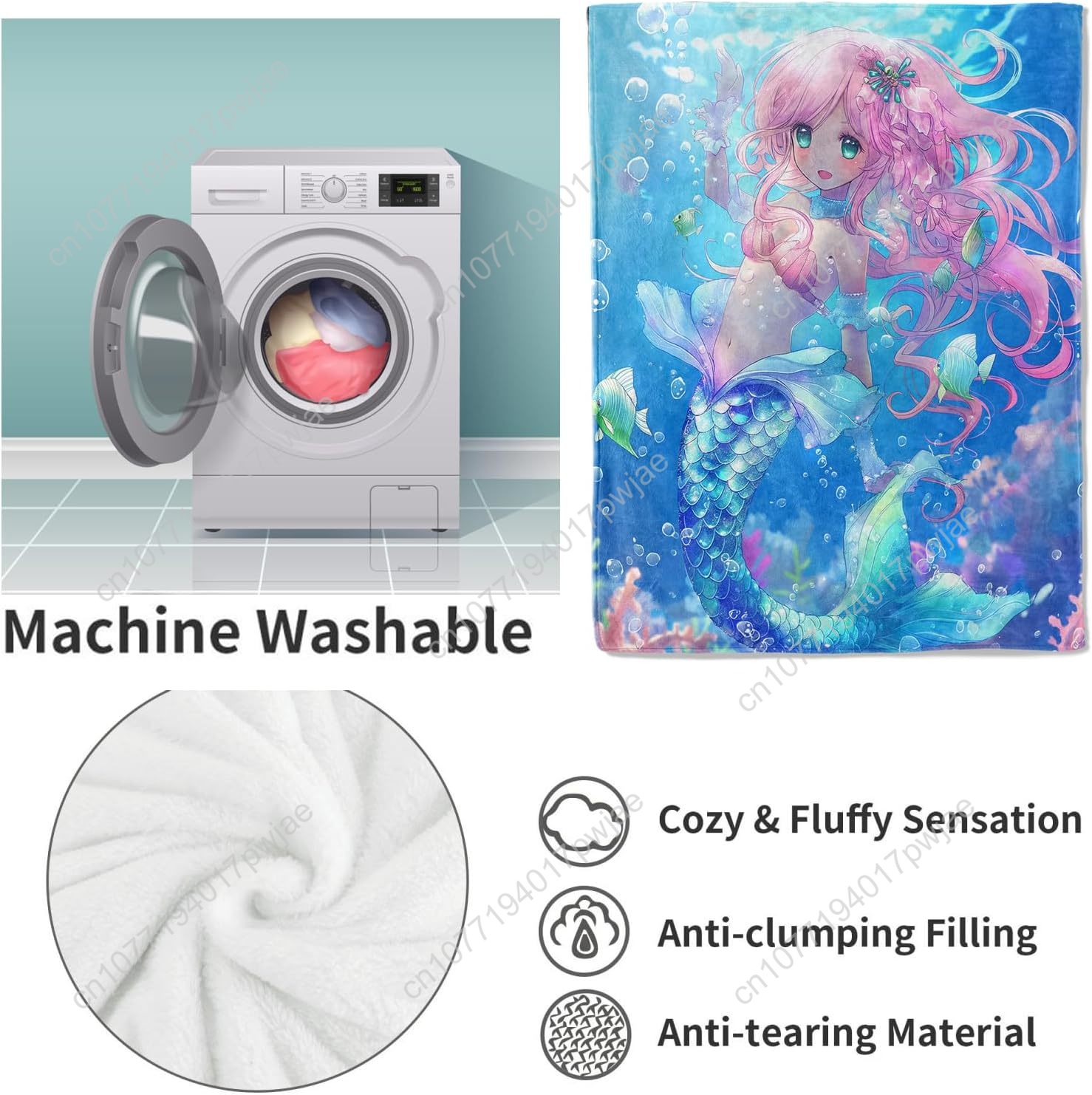 Leuke Zeemeermin Deken Cartoon - Home Textiles Blanket recensie en prijs