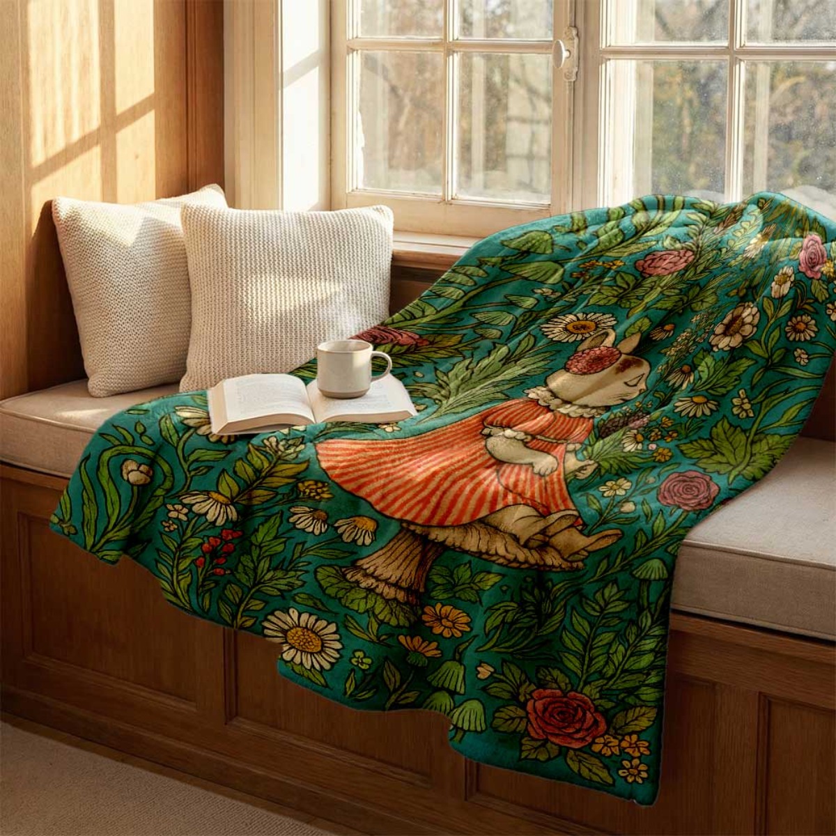 Grillige bloemenkonijn-deken 1 - Throw Blanket Chunky Knit recensie en prijs
