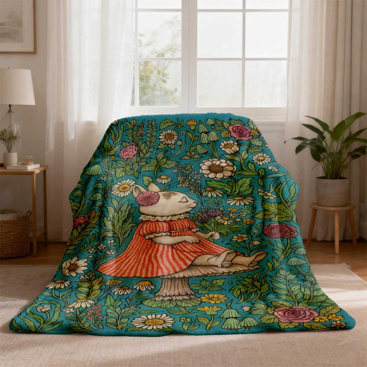 Grillige bloemenkonijn-deken 1 - Throw Blanket Chunky Knit recensie en prijs