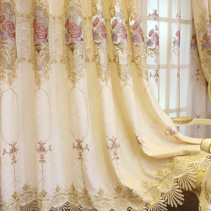 Gordijnstoffen Beige Kleur Hog - Home Textiles Luxury Curtains recensie en prijs